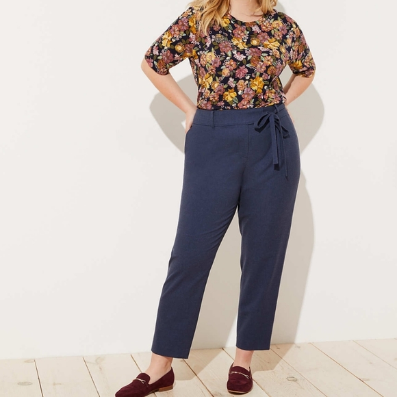LOFT Pants - NWT LOFT Plus Slim Tie Waist Marisa Trousers.